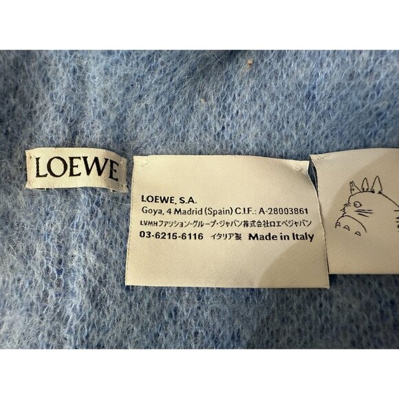 Loewe X Studio Ghibli Totoro Beanie Hat Blue Camouflage Eyes Design 50% Mohair W main image 4